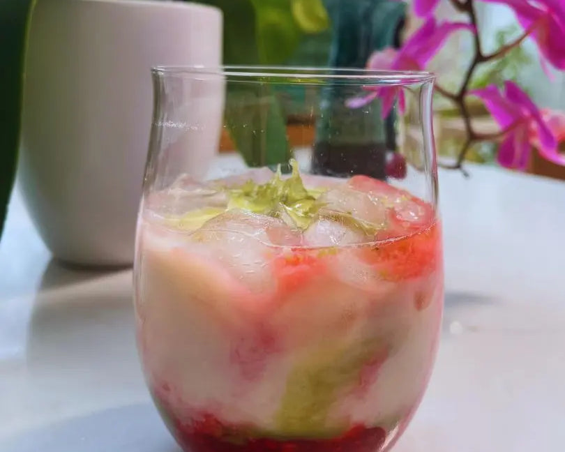 Raspberry Matcha Latte