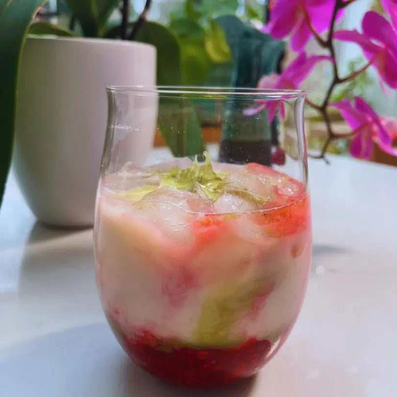 Raspberry Matcha Latte